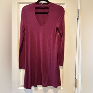 Express Burgundy Knit Dress